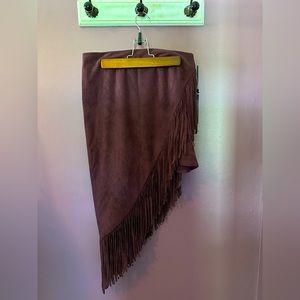 Asymmetrical Fringe Skirt